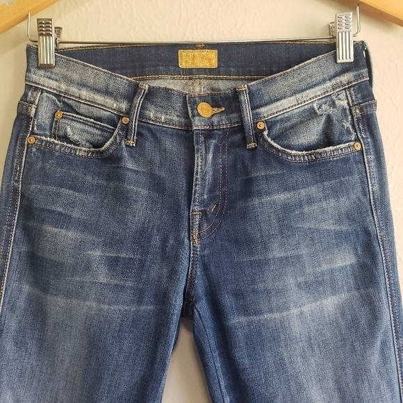 MOTHER The Pony Boy Ankle Fray Cuffed Jeans in Tequila Truth - Picture 4 of 14